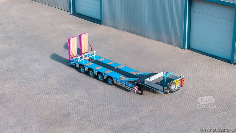 Tieflader-Auflieger für Baumaschinen Nükte Trailer 4 Axle Standard Lowbed Trailer