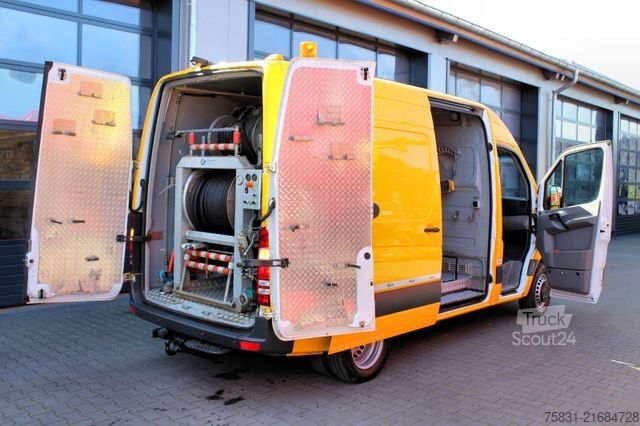 Saugwagen MERCEDES-BENZ Sprinter 516 CDI F&F 1,5m³ Kanal-HD-Spüler