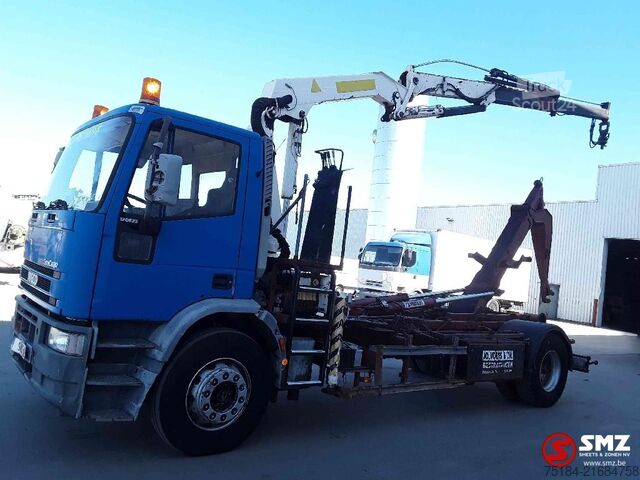 Containertransport Iveco Eurocargo 170.23 nl truck crane- hook
