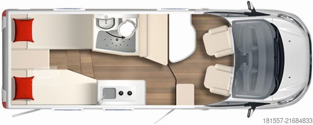 Półzintegrowany kamper BÜRSTNER Lineo T 620 G Isofix, SAT/TV, Markise, Navi
