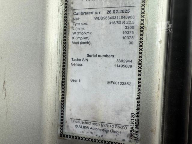 Tracteur routier standard MERCEDES-BENZ Actros 1836 Kipphydraulik StHz 1 Liege TÜV03/26