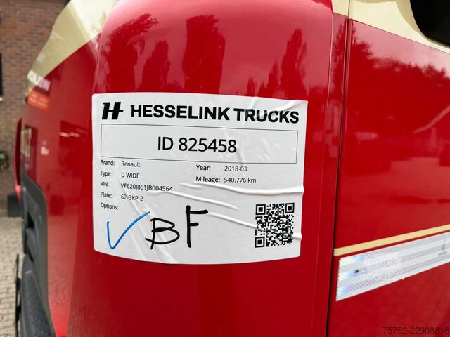 Koffer Renault D WIDE 250 18T 2T LBW Schuifzeil NL Truck APK/T...