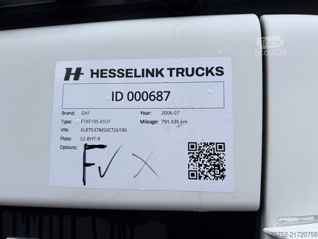 Standard-SZM DAF XF 105.410 Kompressor RTI PTO/Hydraulic Manual ...