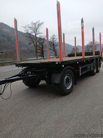 Remolque de troncos Schwarzmüller PLATEUANHÄNGER/EX-TE RUNGEN/TOP