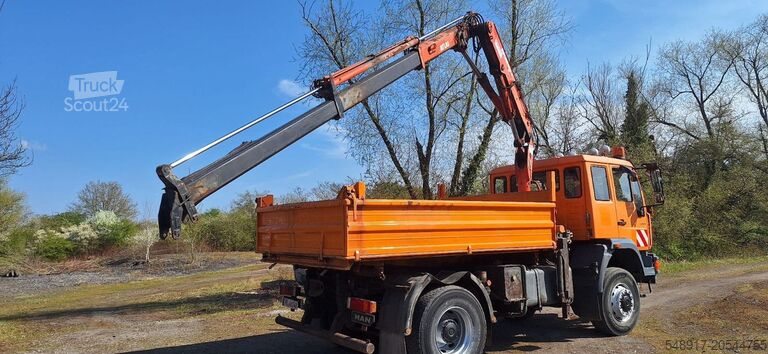 Kipper met kraan MAN TGM 18.240PS 4x4 3.S-Kipper mit Kran