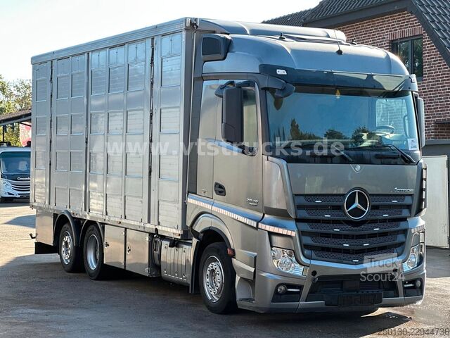 Kreaturvogn MERCEDES-BENZ Actros 2545 6x2 LL 4.Stock Menke Hubdach Tränke