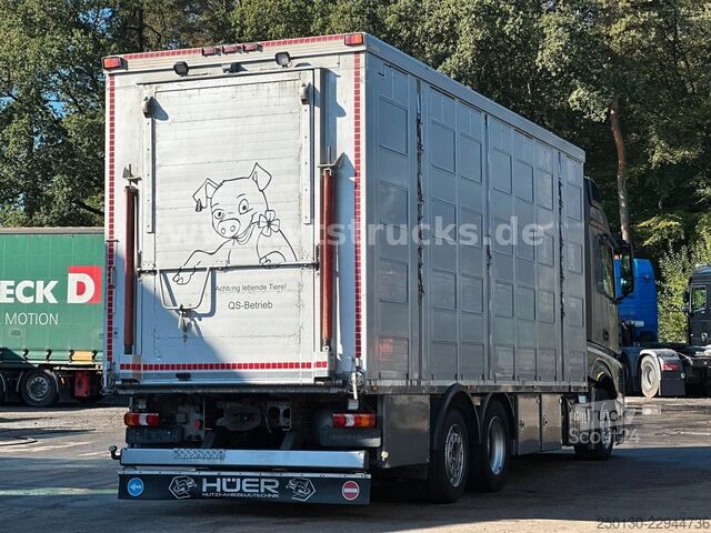 Kreaturvogn MERCEDES-BENZ Actros 2545 6x2 LL 4.Stock Menke Hubdach Tränke