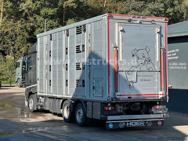 Kreaturvogn MERCEDES-BENZ Actros 2545 6x2 LL 4.Stock Menke Hubdach Tränke