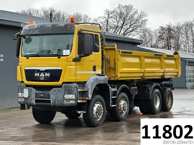 Tre-sidet tipbil MAN TGS 35.480 8x6BB Meiller Bordmatik
