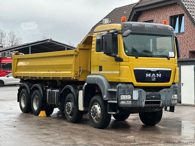 Tre-sidet tipbil MAN TGS 35.480 8x6BB Meiller Bordmatik