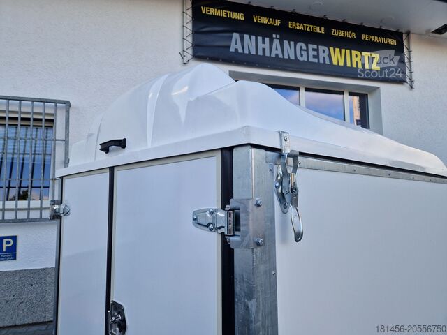 Фургон trailershop Kofferanhänger mit Deckel 245x130x140cm 750kg 100kmH 205cm hoch