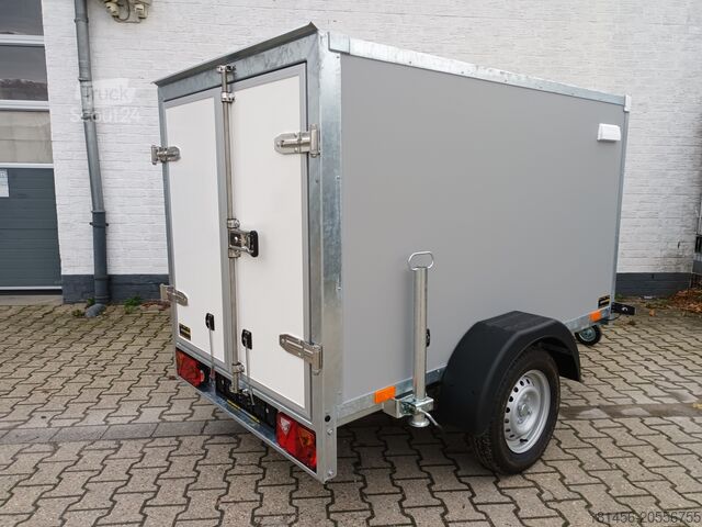 Skøíò Other kompakter Koffer grauweiß Gesamthöhe 185cm 750kg mit Stützrad Stützen Zurrsystem 100km/H