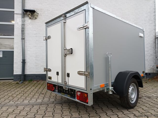 Skøíò Other kompakter Koffer grauweiß Gesamthöhe 185cm 750kg mit Stützrad Stützen Zurrsystem 100km/H