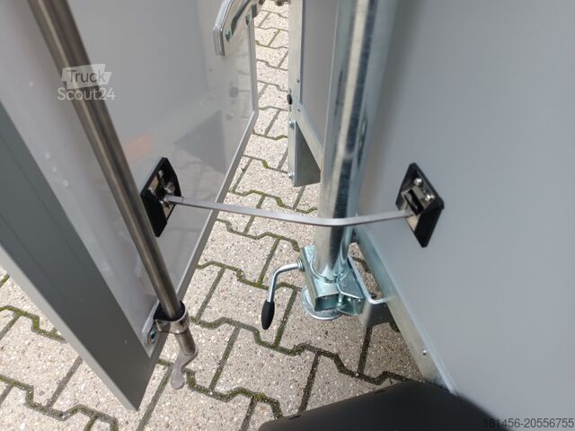 Skøíò Other kompakter Koffer grauweiß Gesamthöhe 185cm 750kg mit Stützrad Stützen Zurrsystem 100km/H