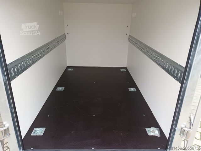 Skøíò Other kompakter Koffer grauweiß Gesamthöhe 185cm 750kg mit Stützrad Stützen Zurrsystem 100km/H