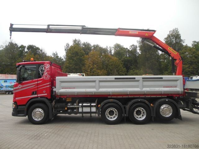 Γερανός τοποθετημένος σε φορτηγό SCANIA R 580,8X4,KIPPER,BORDMATIC,PALFINGER PK 19.001