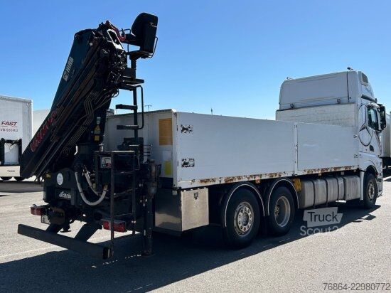 Φορτηγό με επίπεδη καρότσα MERCEDES-BENZ ACTROS 2545 L 6X2, RETARDER, PRITSCHE, HIAB XS 166 D-4 PRO, E5