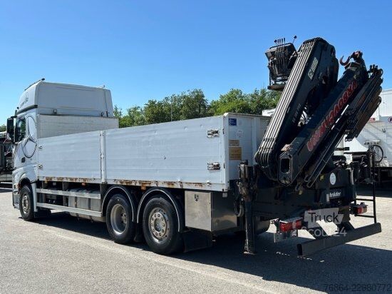 Φορτηγό με επίπεδη καρότσα MERCEDES-BENZ ACTROS 2545 L 6X2, RETARDER, PRITSCHE, HIAB XS 166 D-4 PRO, E5