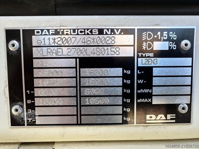 Stumdomas tentas DAF LF 290 FA / NL TRUCK / 16T / SCHUIFZEIL / BAK+L...