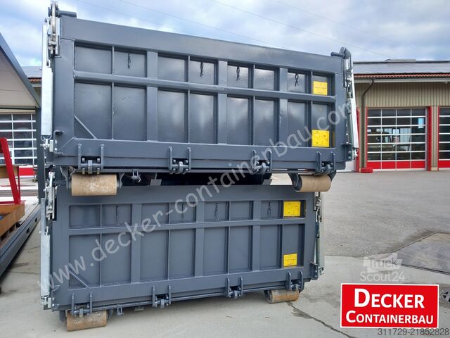 āķa konteiners Decker Containerbau Abrollcontainer, Bayernbox, Pendelklappe