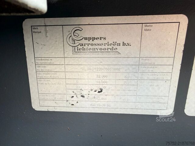 شاحنة قلابة CUPPERS KO 12-20 SL Blaaskipper/Schleuse +DAF CF 3 Comp...