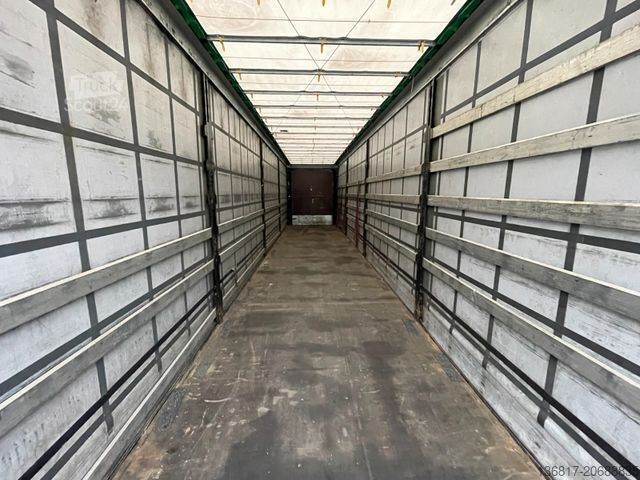 Atvira puspriekabė su tentu KRONE SD Plane Mega Edscha Hubdach 2x Liftachse