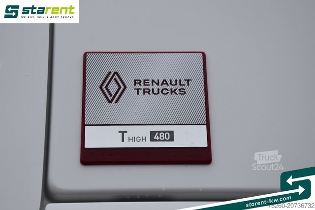Yüksek hacimli çekici RENAULT T High 480 Low Deck Hubsattelplatte Retarder ALU
