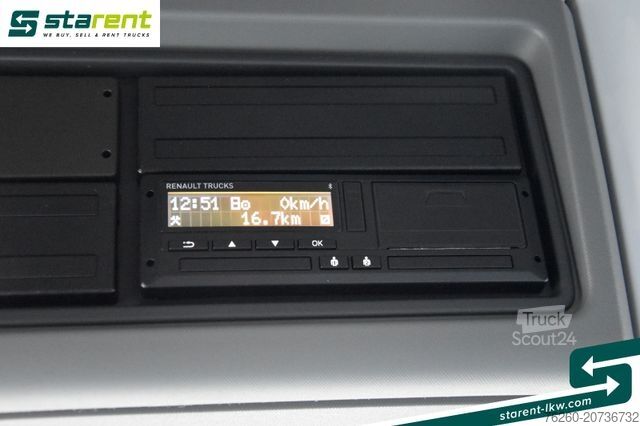 Yüksek hacimli çekici RENAULT T High 480 Low Deck Hubsattelplatte Retarder ALU