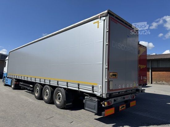 Åben sættevogn med presenning KöGEL 3-ACHS CURTAINSIDER PLANE NEU, TÜV NEU MIETKAUF MGL.