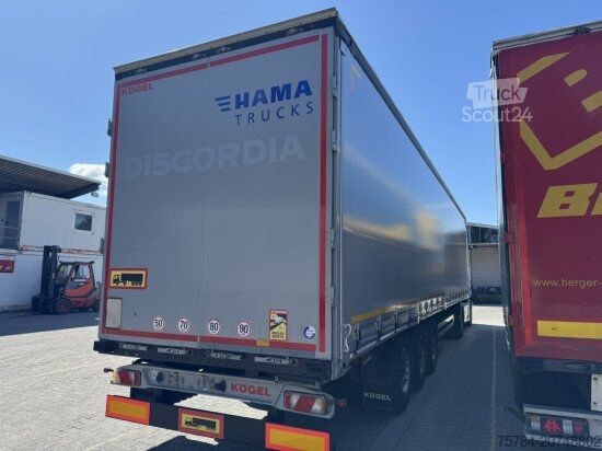 Åben sættevogn med presenning KöGEL 3-ACHS CURTAINSIDER PLANE NEU, TÜV NEU MIETKAUF MGL.