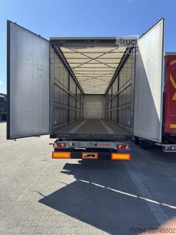 Åben sættevogn med presenning KöGEL 3-ACHS CURTAINSIDER PLANE NEU, TÜV NEU MIETKAUF MGL.