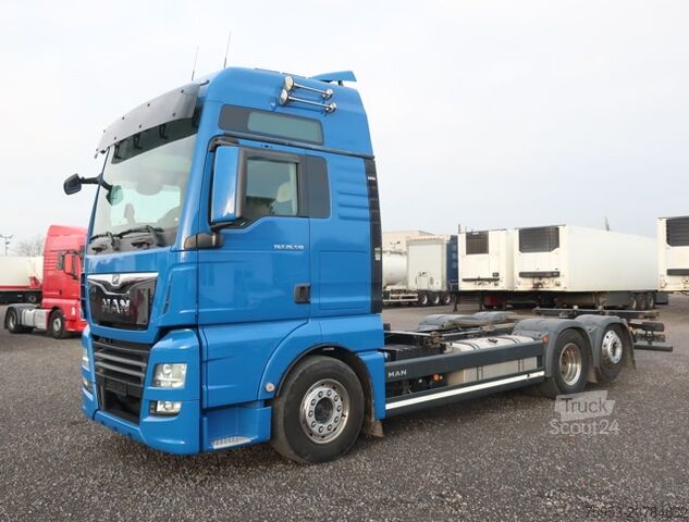 Camion porte-caisses amovibles MAN 26.510 FLLC TGX BDF Intarder Lenkachse XXL