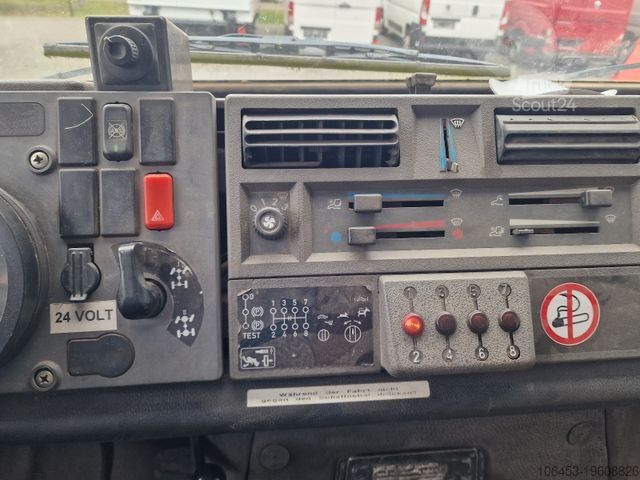 Plato nákladné auto MERCEDES-BENZ Unimog U 2150 Hiab 225 - E 3 Kran 4 x 4 Allrad