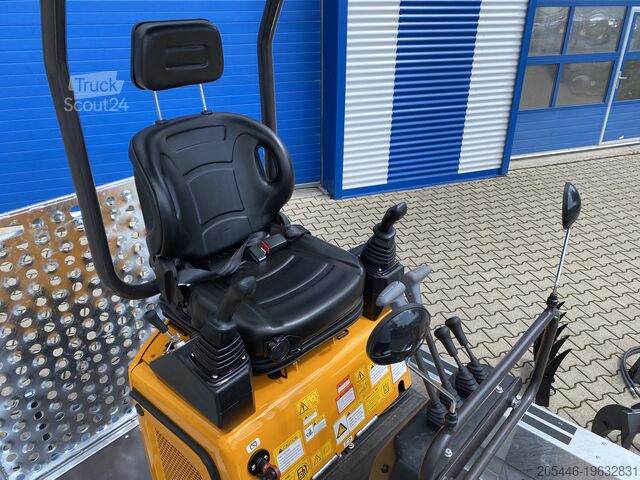 Minirypadlo s nízkozdvižným nakladačem + balíček příslušenství Berger Kraus BK1300JSR mit Kubota Motor + Schwenkarm