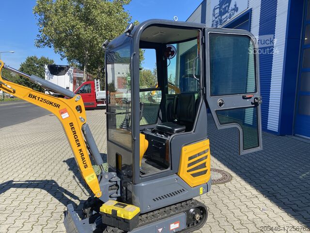 Miniescavatore con pacchetto pala Berger Kraus BK1250KSR mit Kabine und Schwenkarm