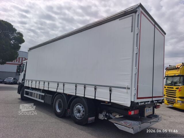 камион платформа с брезент RENAULT 26.380 C 6X2 EURO 6