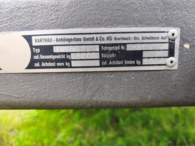 Ağır ekipman römorku Barthau Anhänger LHS 5000 mit Auffahrrampen