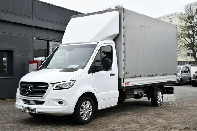 Gardinsided kassevogn MERCEDES-BENZ Sprinter 316CDI Pritsche Plane RWD Navi AHK 3,5T