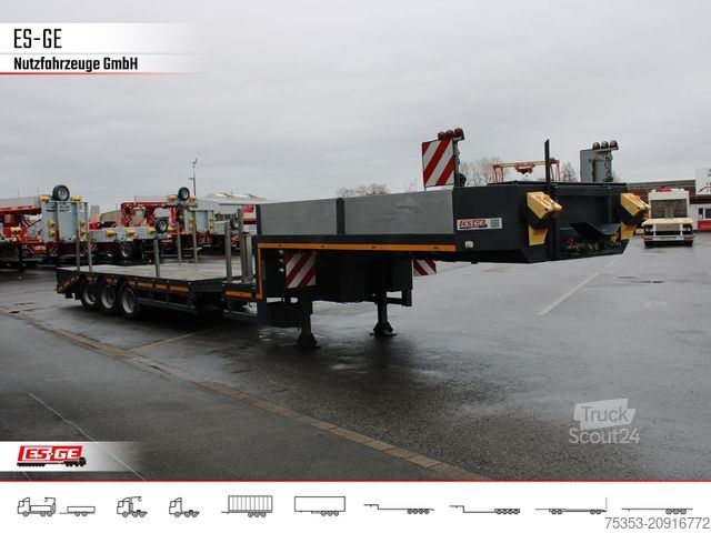 Žemagrindė puspriekabė ES-GE 3-Achs-Satteltieflader - teleskopierbar