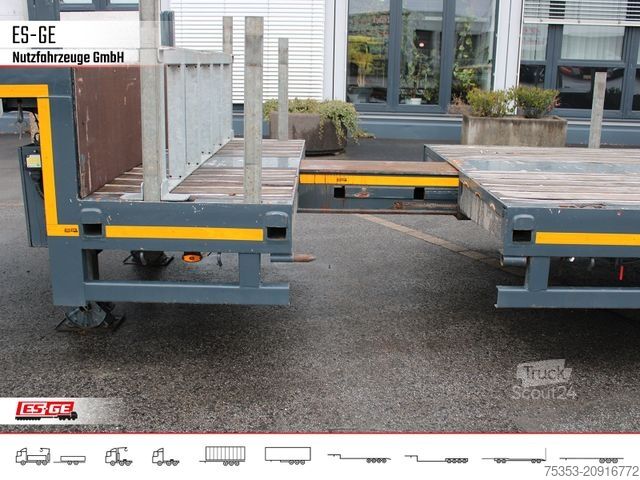 Žemagrindė puspriekabė ES-GE 3-Achs-Satteltieflader - teleskopierbar