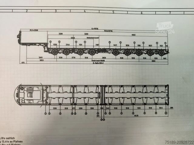 Semi-Tieflader Meusburger MTS-5+2+2 12 Meter extandable!