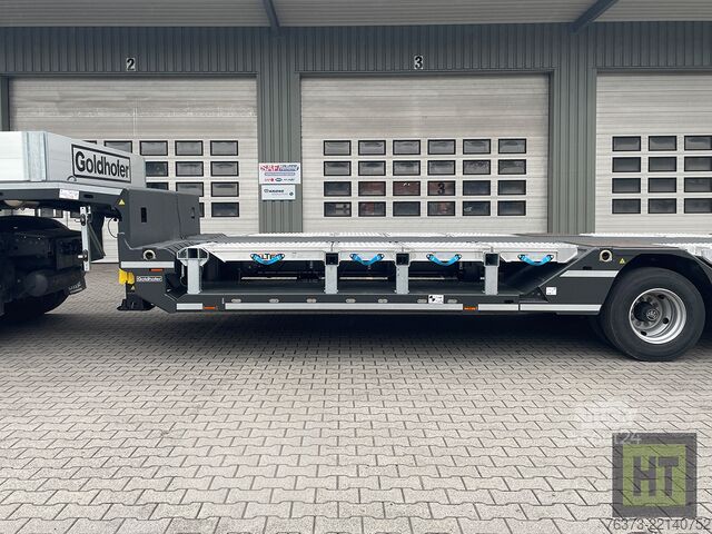Semirimorchio ribassato Goldhofer 3-(1+2)-A-Tele-Semi-Radmulden-Rampen-zg