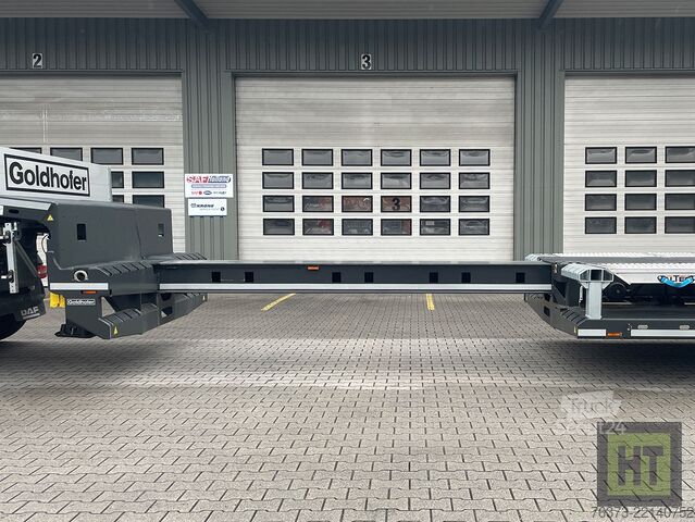 Semirimorchio ribassato Goldhofer 3-(1+2)-A-Tele-Semi-Radmulden-Rampen-zg