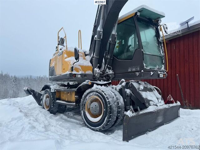 Gravemaskine på hjul Volvo EW160D wheeled excavator with elevating cab and so