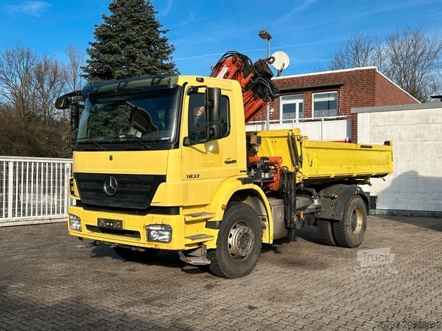 Kiepwagen MERCEDES-BENZ 1833 Axor 3Skipper + ATLAS Kran + Seilwinde 4x2