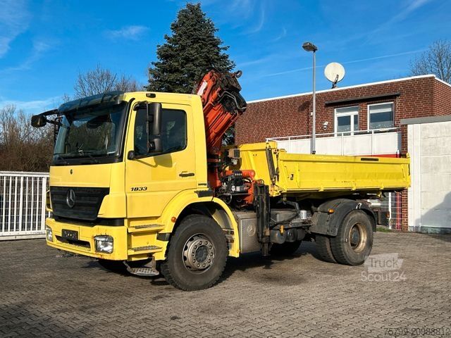 Kiepwagen MERCEDES-BENZ 1833 Axor 3Skipper + ATLAS Kran + Seilwinde 4x2