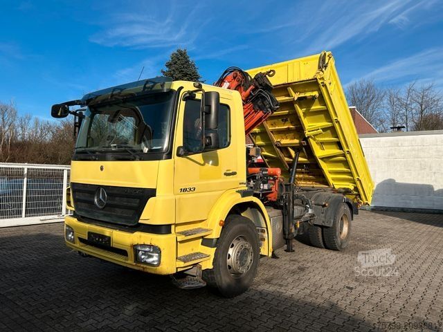 Kiepwagen MERCEDES-BENZ 1833 Axor 3Skipper + ATLAS Kran + Seilwinde 4x2