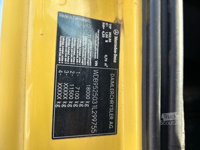 Kiepwagen MERCEDES-BENZ 1833 Axor 3Skipper + ATLAS Kran + Seilwinde 4x2