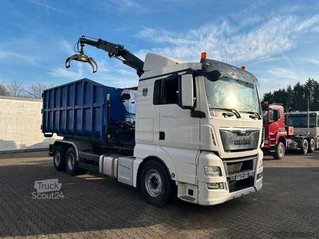 Autolaadkraan MAN 26.480 TGX Wechselsystem Abroller+Kran+Container