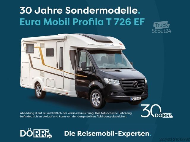 Half-integraal camper EURAMOBIL Profila T PT 726 EB Dörr 30 Jahre Sonderedition